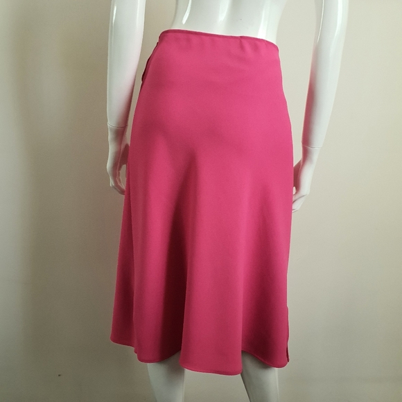 Liz Davenport Vibrant Pink A Line Skirt Oversized 12 Vintage - Picture 4 of 8